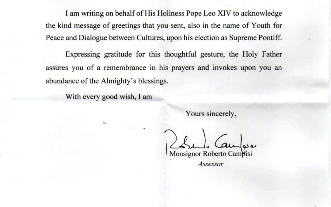 Pope Leo XIV Sends Official Blessing to Youth for Peace Leader Zakaria El Hamel